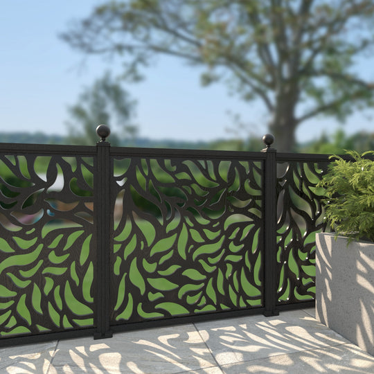 Plume Decorative Fence - 120x120cm - with our composite posts