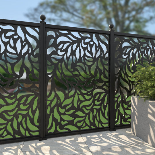 Plume Decorative Fence - 120x180cm - with our aluminium posts