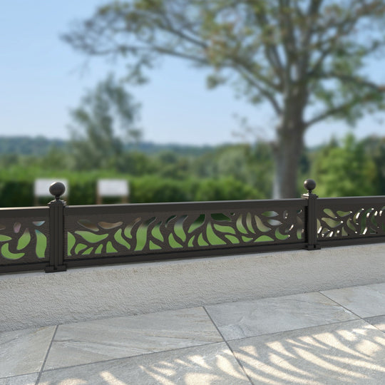Plume Decorative Fence - 180x30cm - with our aluminium posts