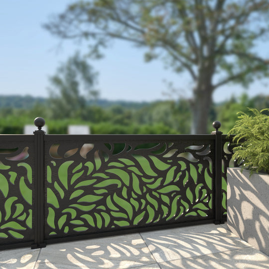 Plume Decorative Fence - 180x90cm - with our aluminium posts