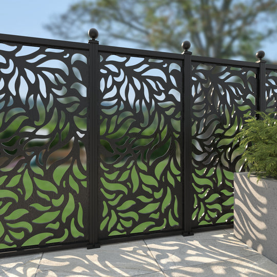 Plume Decorative Fence - 90x180cm - with our aluminium posts