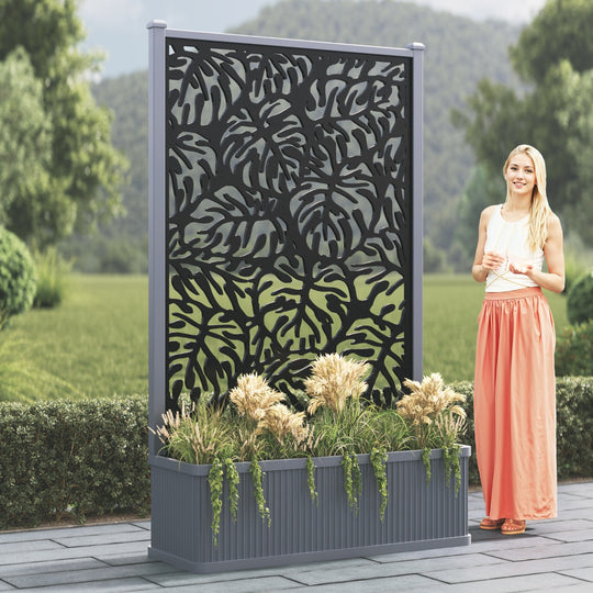 Plumley - Extra Large High Planter - Botanic Screen