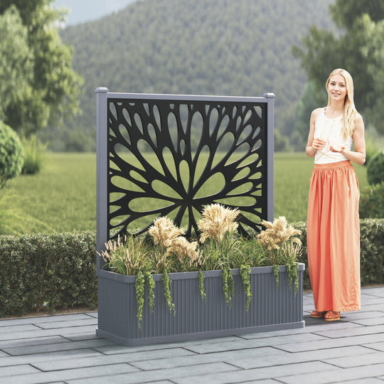 Plumley - Extra Large Low Planter - Blossom Screen