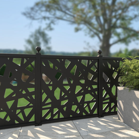 Prism Aluminium Decorative Fence - 120x120cm - with our aluminium posts