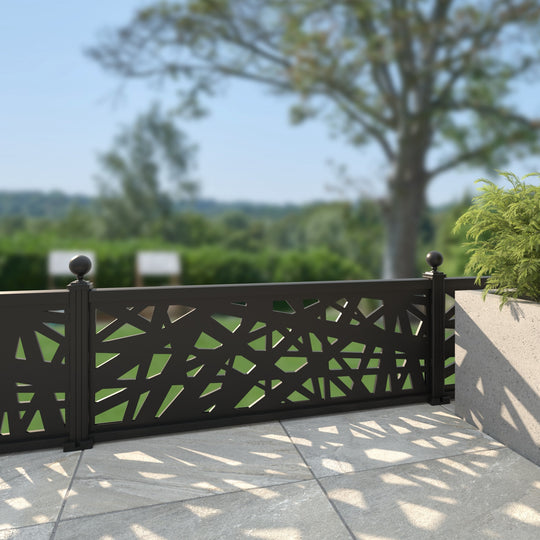 Prism Aluminium Decorative Fence - 180x60cm - with our aluminium posts
