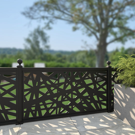Prism Aluminium Decorative Fence - 180x90cm - with our aluminium posts