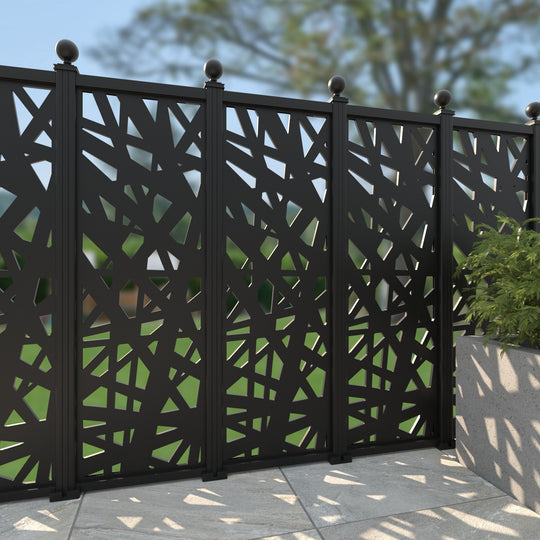 Prism Aluminium Decorative Fence - 60x180cm - with our aluminium posts