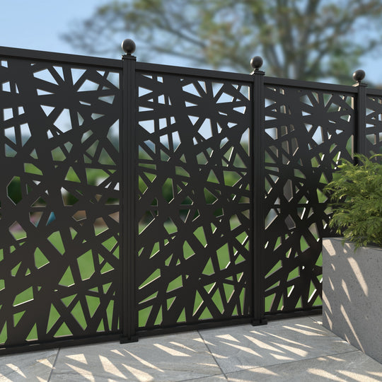 Prism Aluminium Decorative Fence - 90x180cm - with our aluminium posts