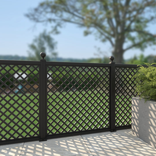Hive Aluminium Decorative Fence - 120x120cm - with our aluminium posts