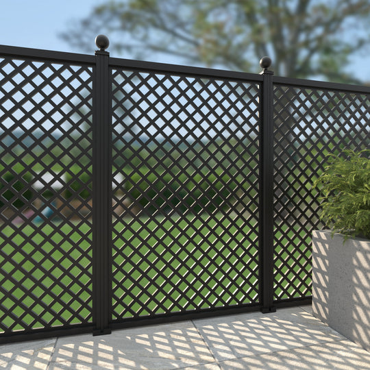 Hive Aluminium Decorative Fence - 120x180cm - with our aluminium posts