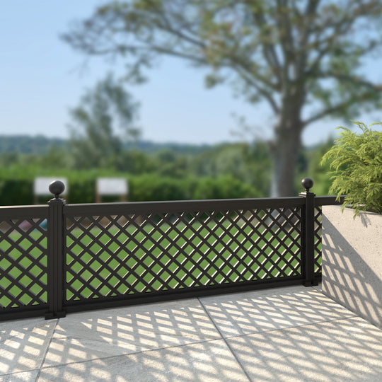 Hive Aluminium Decorative Fence - 180x60cm - with our aluminium posts