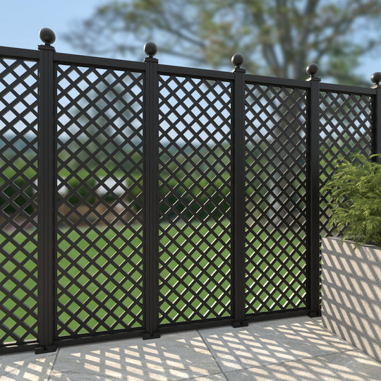 Hive Aluminium Decorative Fence - 60x180cm - with our aluminium posts