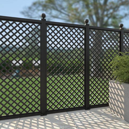 Hive Aluminium Decorative Fence - 90x180cm - with our aluminium posts