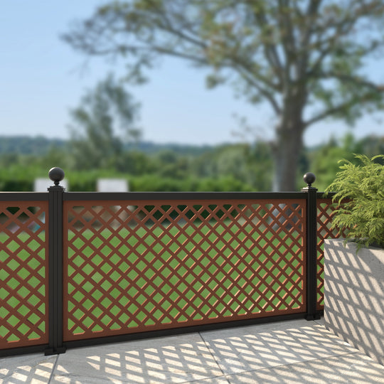 Hive Corten Decorative Fence - 180x90cm - with our aluminium posts