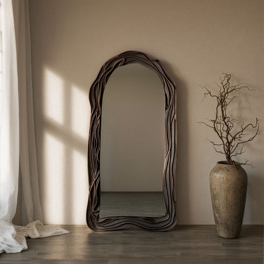 Tramonto Framed Arched Full-Length Leaner Mirror