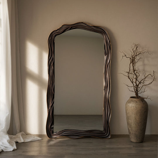 Tramonto Framed Subtle Arched Full-Length Leaner Mirror