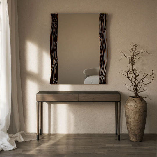 Tramonto Partial Frame Rectangular Wall Mirror