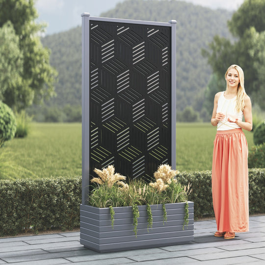 Vertu - Large Planter - Cubed Screen