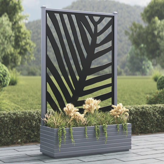Vertu - Extra Large High Planter - Palm Screen