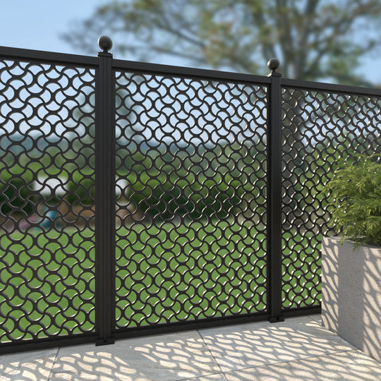 Vida Aluminium Decorative Fence - 120x180cm - with our aluminium posts