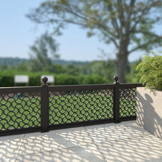 Vida Aluminium Decorative Fence - 120x60cm - with our aluminium posts