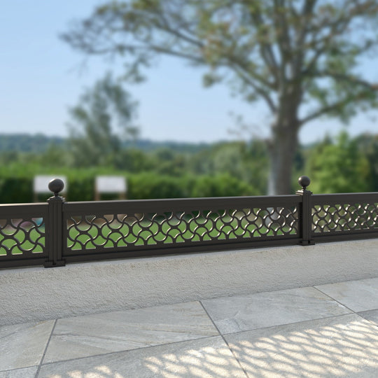 Vida Aluminium Decorative Fence - 180x30cm - with our aluminium posts