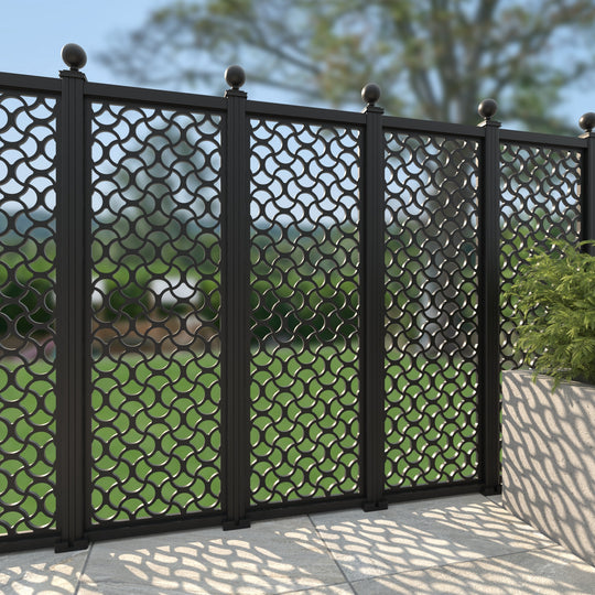 Vida Aluminium Decorative Fence - 60x180cm - with our aluminium posts