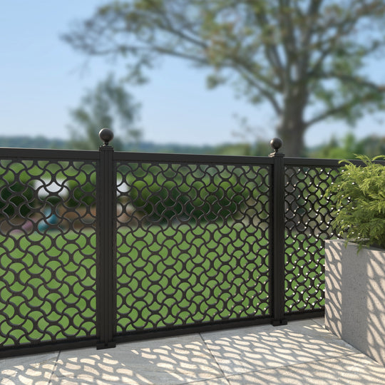 Vida Decorative Fence - 120x120cm - with our aluminium posts