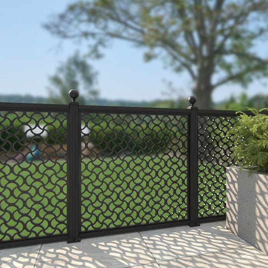 Vida Decorative Fence - 120x120cm - with our composite posts