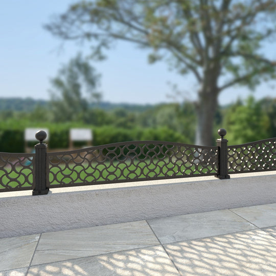 Vida Decorative Fence - 180x40cm Curved Top - with our composite posts