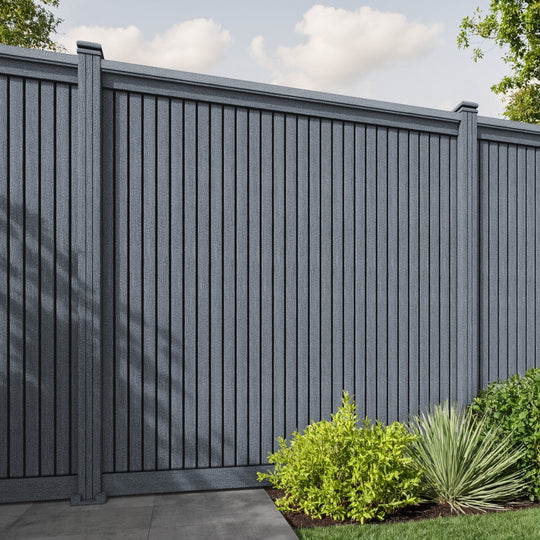 Virtis Fence Panel - Anthracite - with our composite posts