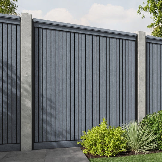 Virtis Fence Panel - Anthracite - for existing concrete posts