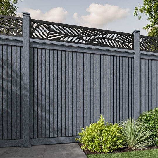 Virtis Habitat Fence Panel - Anthracite - with our composite posts
