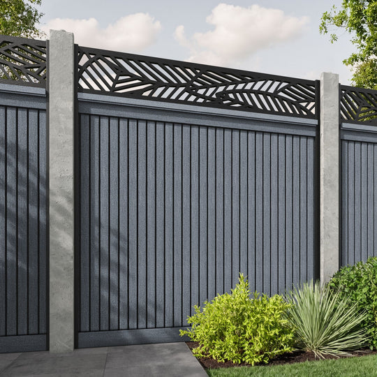 Virtis Habitat Fence Panel - Anthracite - for existing concrete posts