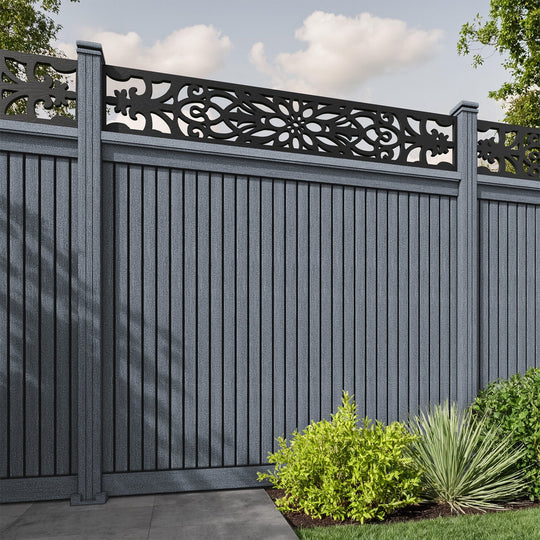 Virtis Windsor Fence Panel - Anthracite - with our composite posts