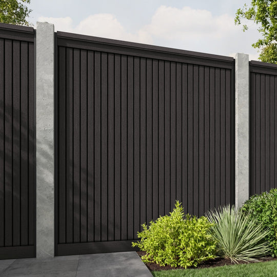 Virtis Fence Panel - Dark Oak - for existing concrete posts