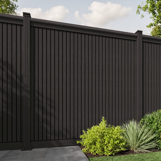 Virtis Fence Panel - Dark Oak - with our composite posts