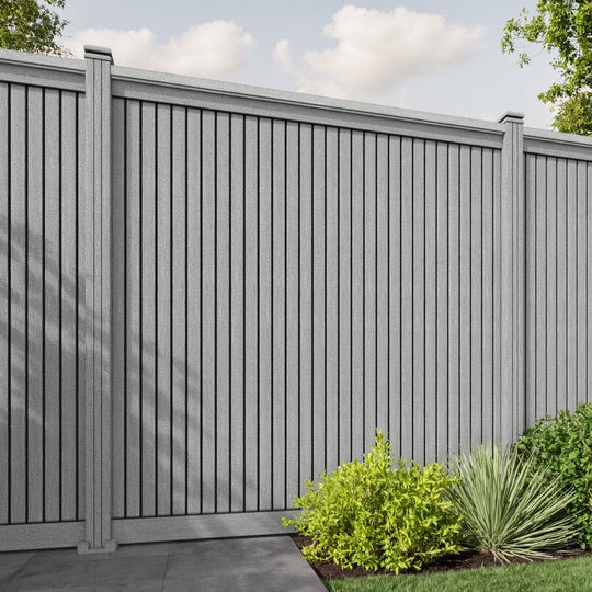 Virtis Fence Panel - Light Grey - with our composite posts