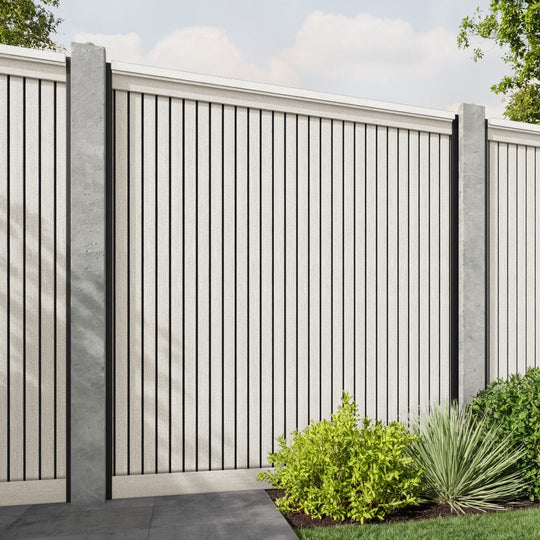 Virtis Fence Panel - Light Stone - for existing concrete posts