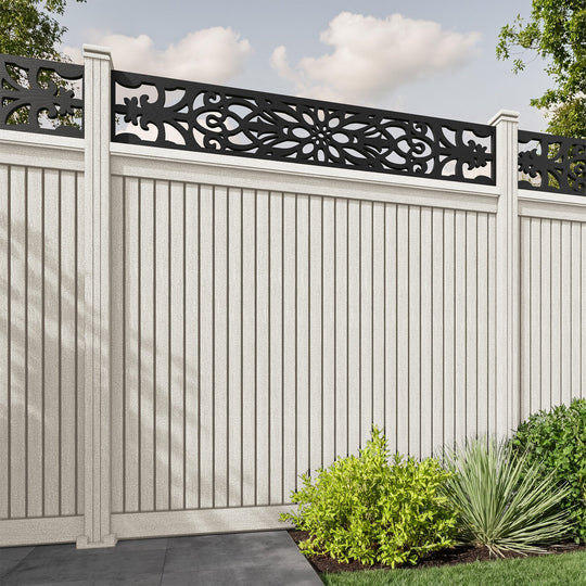 Virtis Windsor Fence Panel - Light Stone - with our composite posts