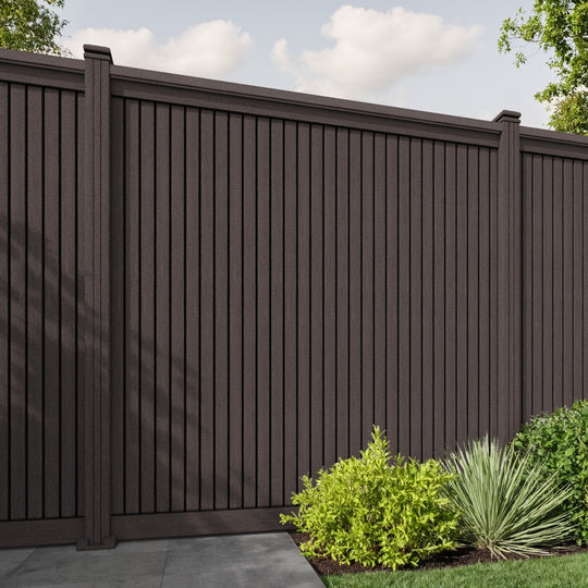 Virtis Fence Panel - Mid Brown - with our composite posts