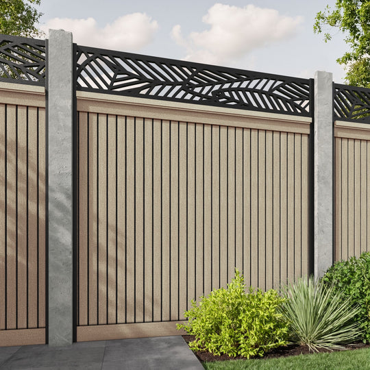 Virtis Habitat Fence Panel - Light Oak - for existing concrete posts