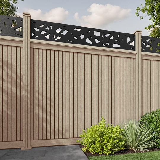 Virtis Prism Fence Panel - Light Oak - with our composite posts