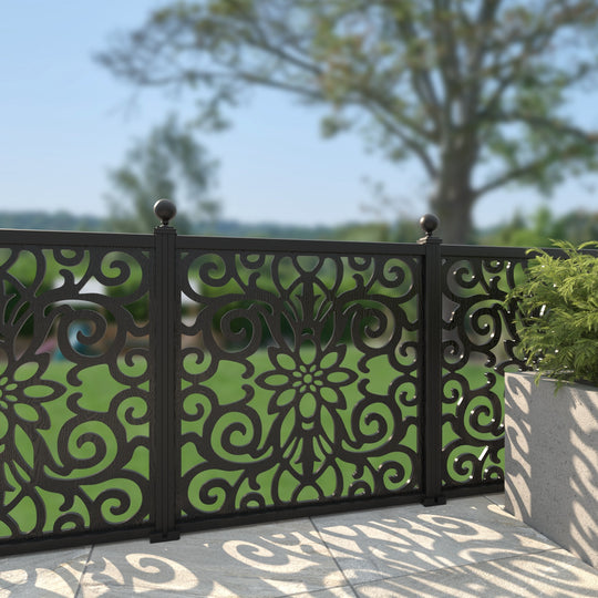 Windsor Decorative Fence - 120x120cm - with our aluminium posts