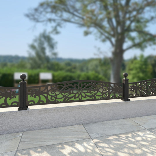 Windsor Decorative Fence - 180x40cm Curved Top - with our composite posts