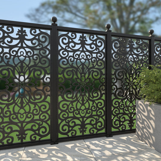 Windsor Decorative Fence - 90x180cm - with our aluminium posts