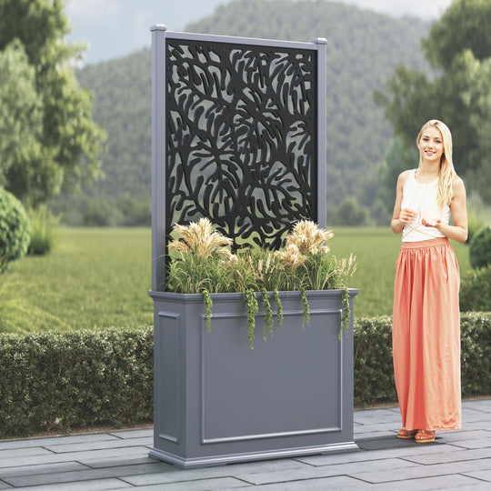 Windsor - Large Tall Planter - Botanic Screen