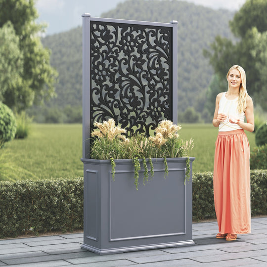 Windsor - Large Tall Planter - Eden Screen