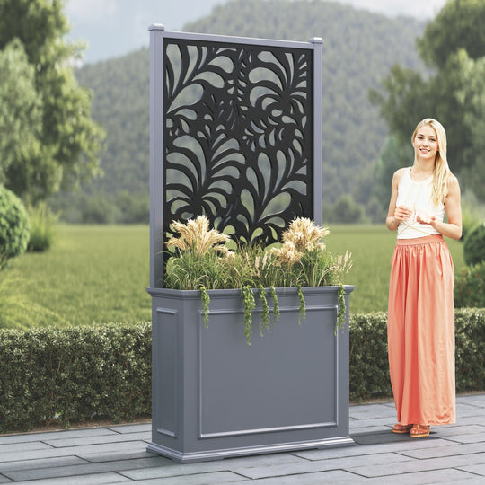 Windsor - Large Tall Planter - Petal Screen