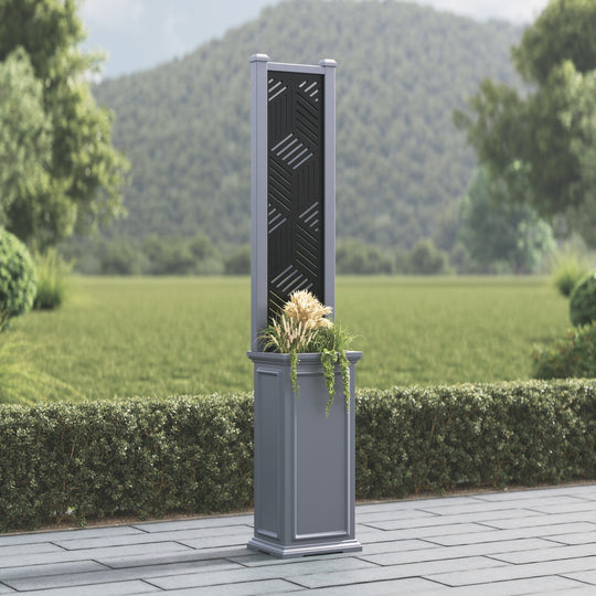 Windsor - Small Tall Planter - Cubed Screen